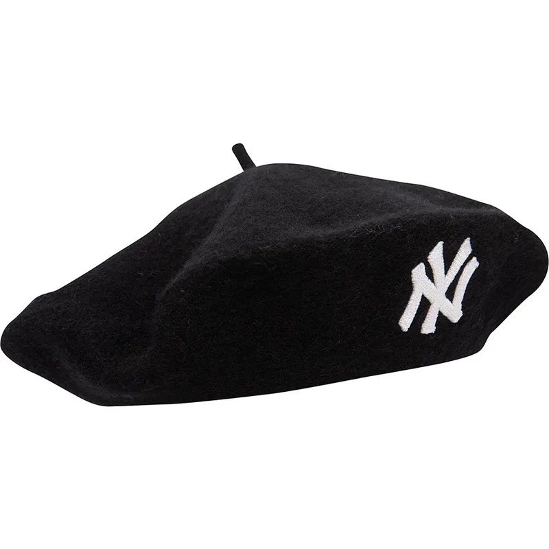 sort-baret-til-kvinder-wool-beret-fra-new-york-yankees-mlb-fra-new-era