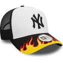 kasketter-buet-hvid-snapback-a-frame-flame-fra-new-york-yankees-mlb-af-new-era