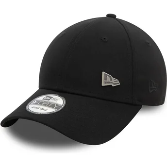 New Era Krummet Skygge 9FORTY Pin Sort Justerbar Kasket