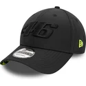 kasketter-buet-sort-justerbar-rem-9forty-geo-undervisor-print-fra-valentino-rossi-vr46-motogp-af-new-era