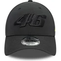 kasketter-buet-sort-justerbar-rem-9forty-geo-undervisor-print-fra-valentino-rossi-vr46-motogp-af-new-era