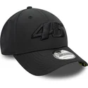 kasketter-buet-sort-justerbar-rem-9forty-geo-undervisor-print-fra-valentino-rossi-vr46-motogp-af-new-era