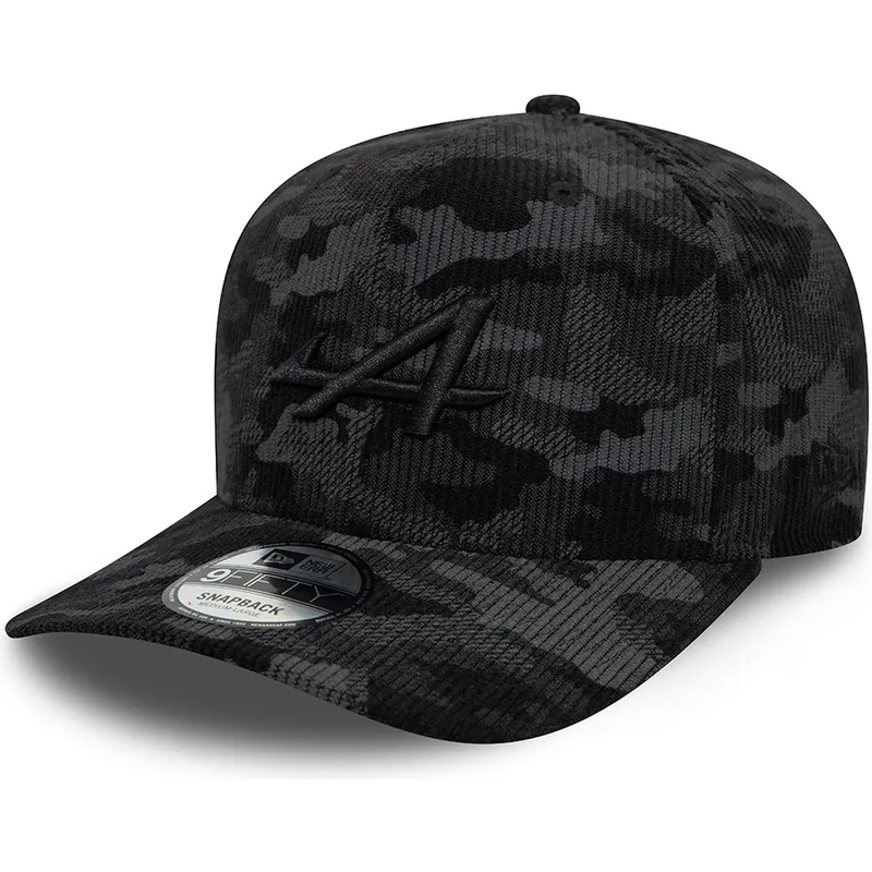 buet-sort-snapback-kasket-9fifty-camo-cord-fra-alpine-f1-team-formula-1-fra-new-era