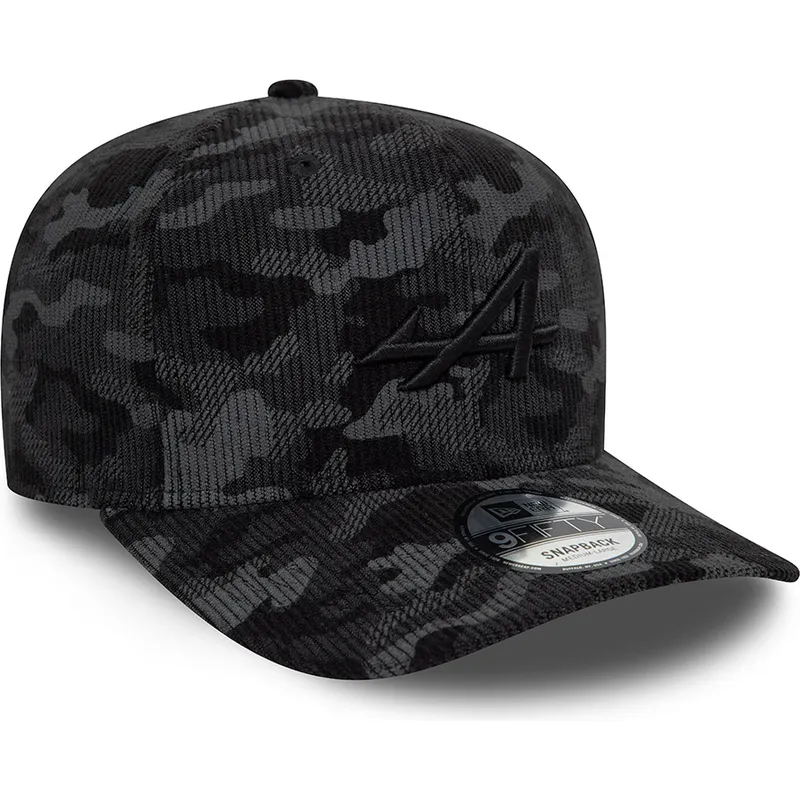 buet-sort-snapback-kasket-9fifty-camo-cord-fra-alpine-f1-team-formula-1-fra-new-era