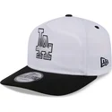 hvid-og-sort-buet-kasket-snapback-golfer-chrome-logo-fra-los-angeles-dodgers-mlb-fra-new-era