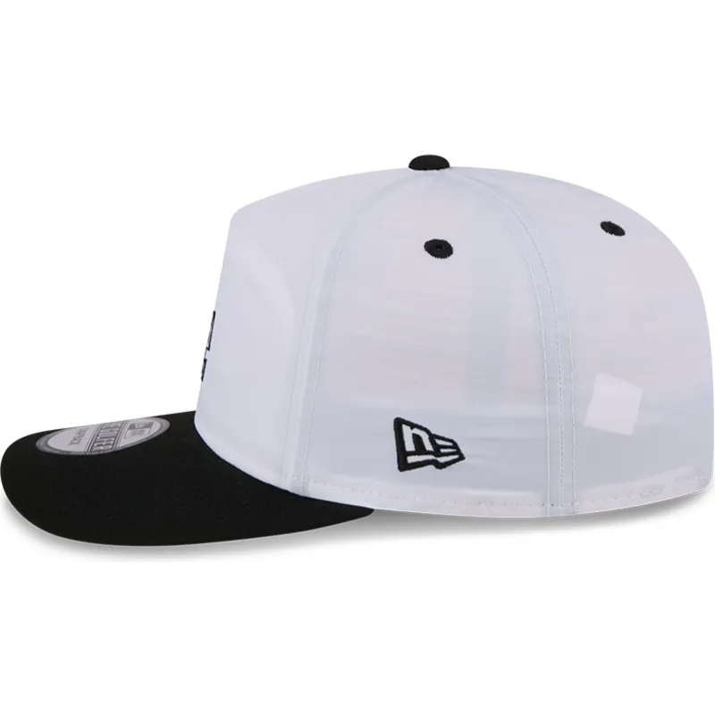 hvid-og-sort-buet-kasket-snapback-golfer-chrome-logo-fra-los-angeles-dodgers-mlb-fra-new-era