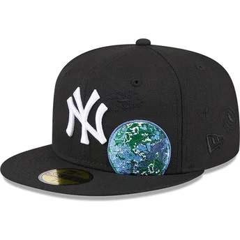 New Era fladskygge 59FIFTY Global New York Yankees MLB sort tilpasset kasket