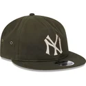 gron-justerbar-flad-kasket-9fifty-waxed-canvas-fra-new-york-yankees-mlb-fra-new-era