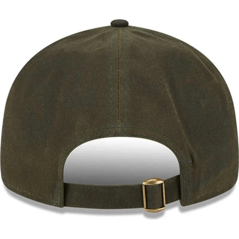gron-justerbar-flad-kasket-9fifty-waxed-canvas-fra-new-york-yankees-mlb-fra-new-era