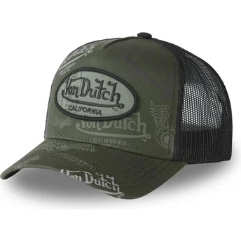 Von Dutch CAFE01 Grøn og Sort Trucker Hat