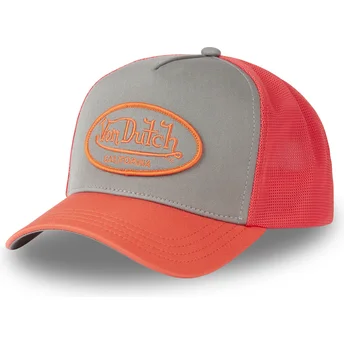 Grå og orange trucker-kasket FLAM fra Von Dutch