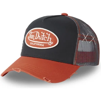 Von Dutch GROR sort og orange trucker-hat