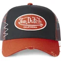 von-dutch-gror-sort-og-orange-trucker-kasket