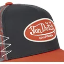 von-dutch-gror-sort-og-orange-trucker-kasket