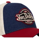 von-dutch-vint05-snapback-kasket-med-buet-skygge-i-bla-beige-og-rod