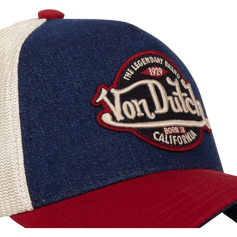 bla-beige-og-rod-buet-kasket-snapback-vint05-fra-von-dutch