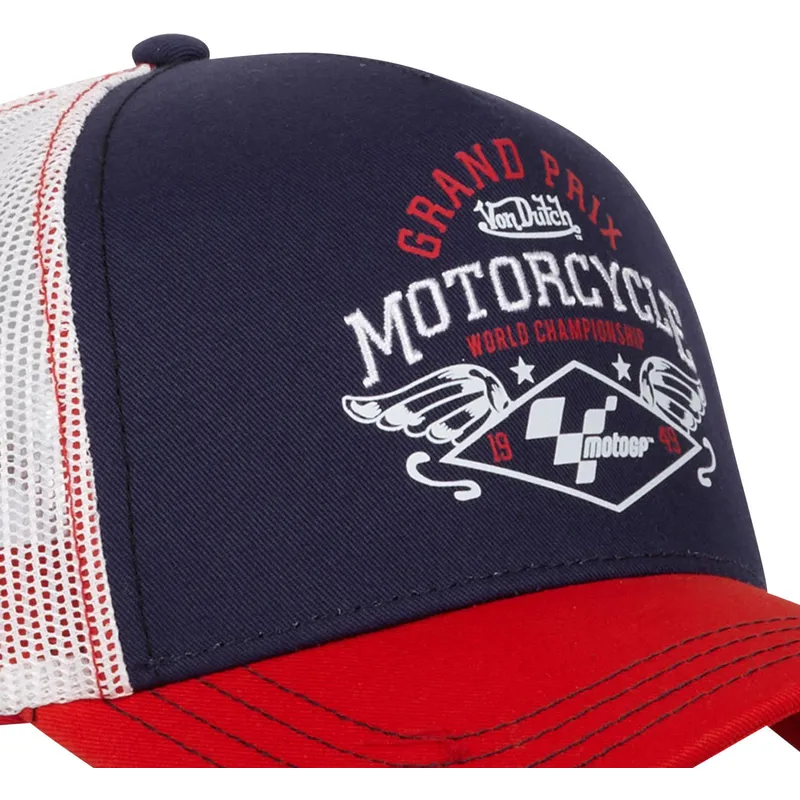trucker-kasket-marinebla-hvid-og-rod-moto-ct-24-motogp-fra-von-dutch