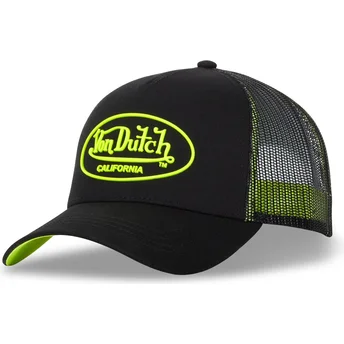 Von Dutch DOM Y Sort og Gul Trucker Hat