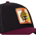 capslab-marvin-the-martian-loo10-vmar-looney-tunes-black-and-maroon-trucker-hat