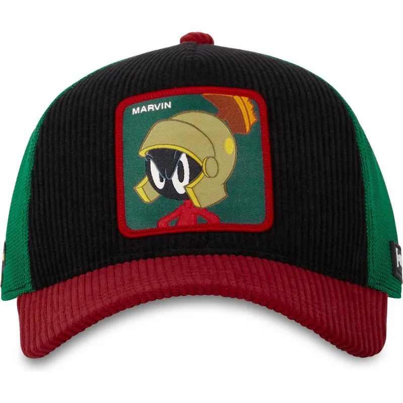 trucker-kasket-sort-gron-og-rod-marvin-the-martian-loo10-mar-looney-tunes-fra-capslab
