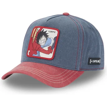 Capslab Curved Brim Monkey D. Luffy OP4 HAK One Piece Blå og Rød Snapback Kasket