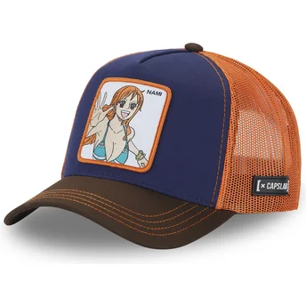 Capslab Nami OP4 NAM One Piece Navy Blå og Orange Trucker Hat