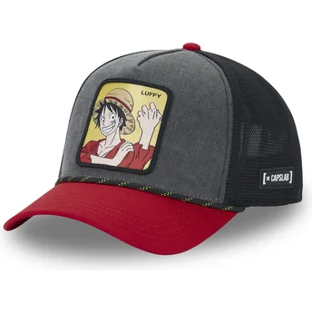 Capslab Monkey D. Luffy OP4 MUG One Piece Sort og Rød Trucker Hat