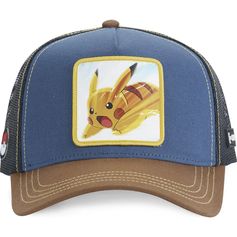 trucker-kasket-marinebla-og-brun-pikachu-pkm5-pik-pokemon-fra-capslab