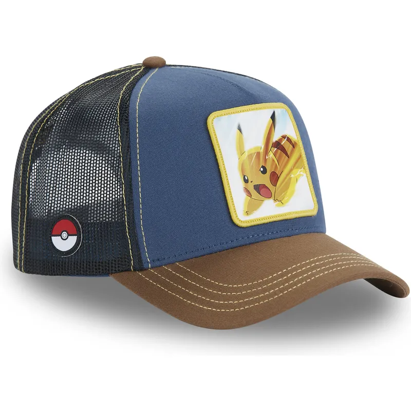 trucker-kasket-marinebla-og-brun-pikachu-pkm5-pik-pokemon-fra-capslab
