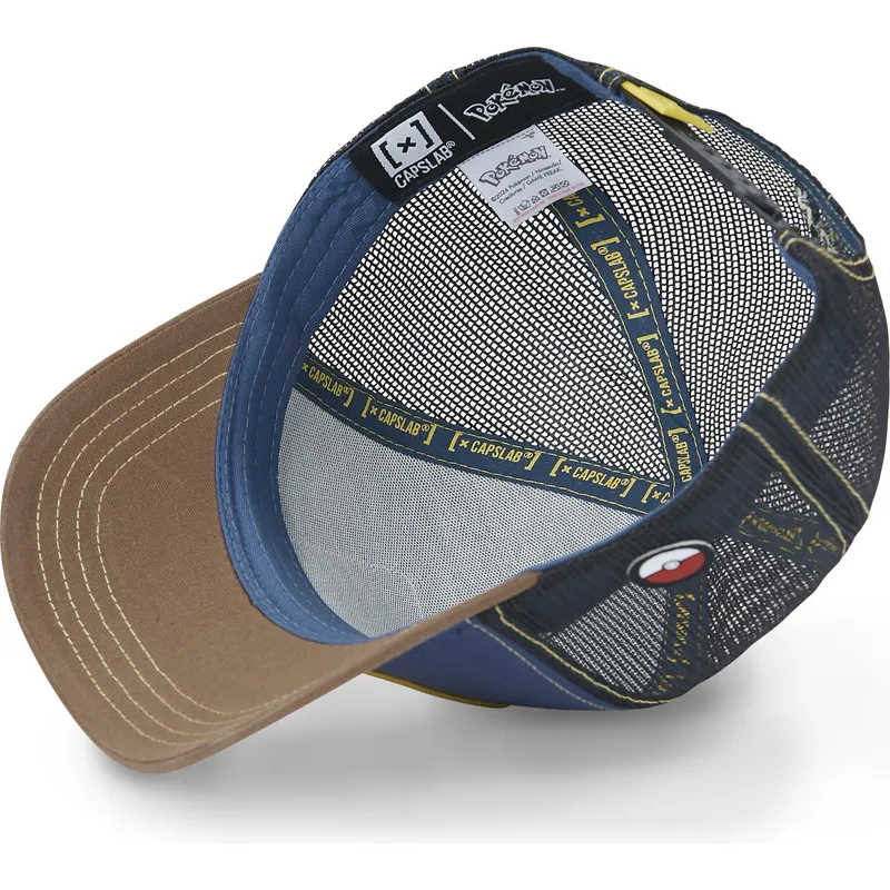 trucker-kasket-marinebla-og-brun-pikachu-pkm5-pik-pokemon-fra-capslab