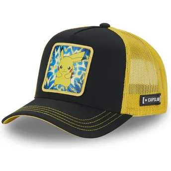 Capslab Pikachu PMK5 THU Pokémon Sort og Gul Trucker Hat