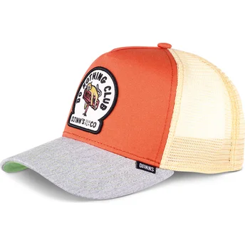 Djinns Do Nothing Club HFT DNC 1.1 Orange og Grå Trucker Hat