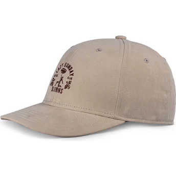 Justerbar beige kurvet kasket TrueFit Lazy Classic fra Djinns