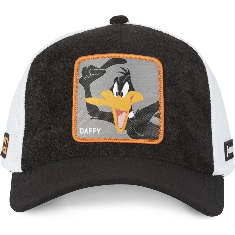 daffy-duck-daf2-ct-looney-tunes-sort-og-hvid-trucker-kasket-fra-capslab
