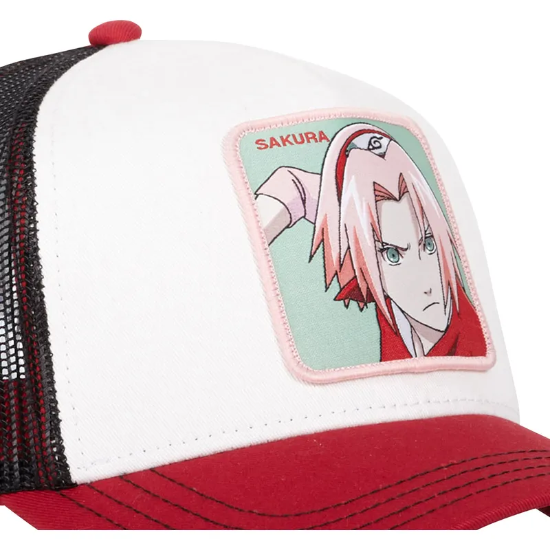 beige-sort-og-rod-trucker-kasket-sakura-haruno-pin-naruto-fra-capslab