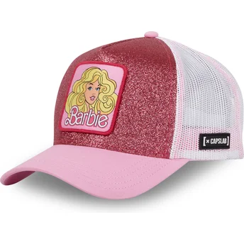 Capslab BA18 Barbie Pink og Hvid Trucker Hat