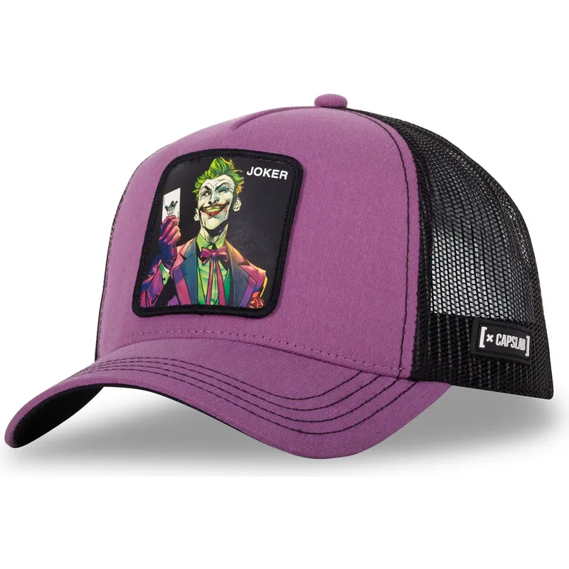 trucker-kasket-violet-og-sort-joker-dc7-clo-dc-comics-fra-capslab