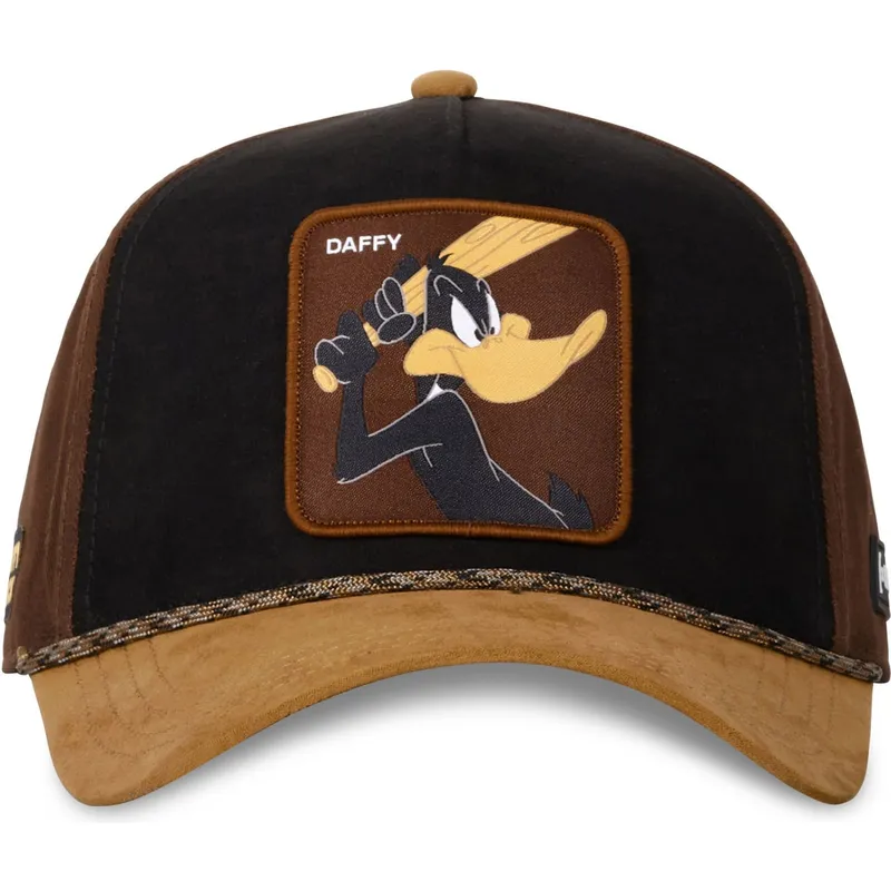trucker-kasket-sort-og-brun-daffy-duck-loo10-daf-looney-tunes-fra-capslab