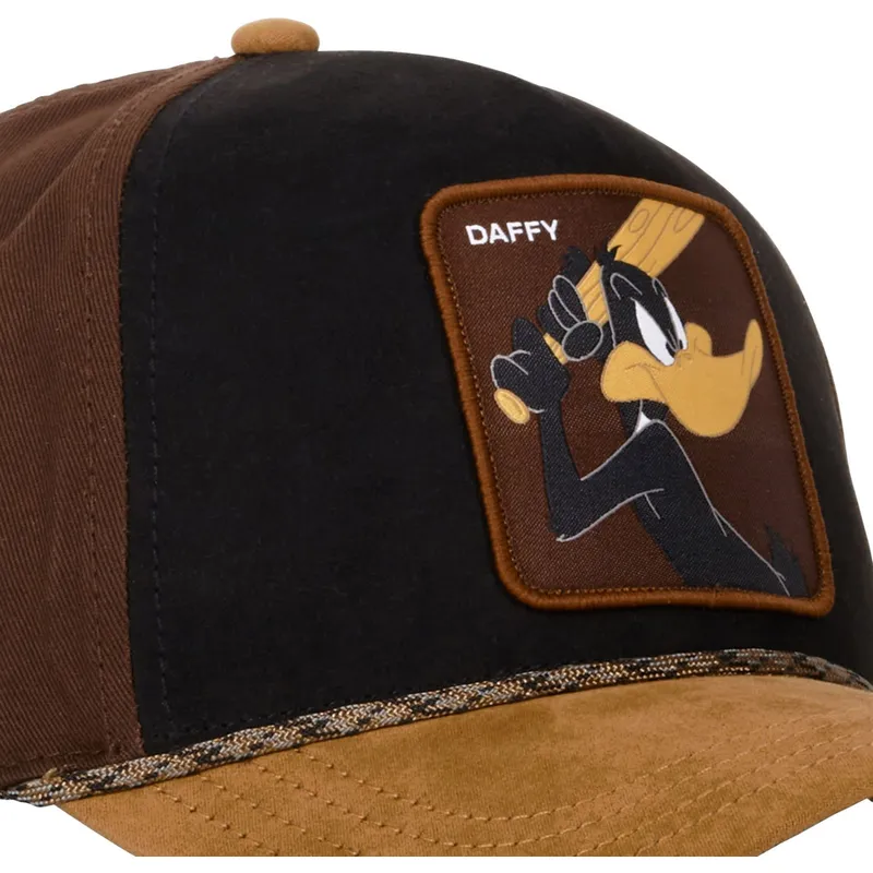 trucker-kasket-sort-og-brun-daffy-duck-loo10-daf-looney-tunes-fra-capslab
