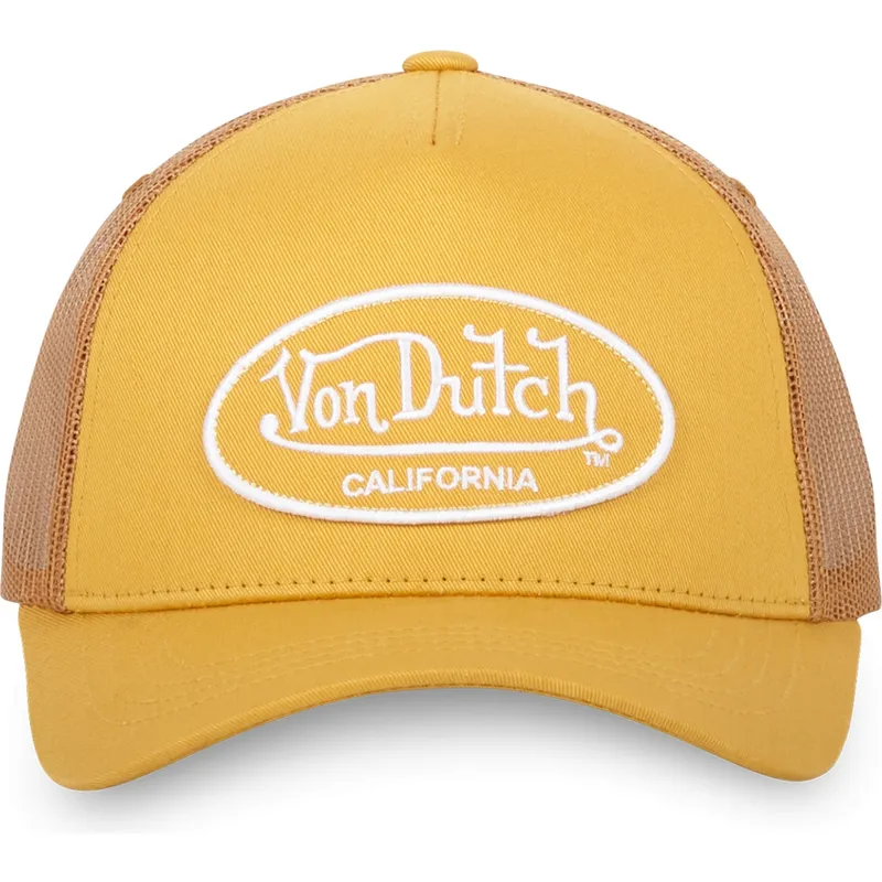 gul-justerbar-trucker-kasket-lof-b09-fra-von-dutch