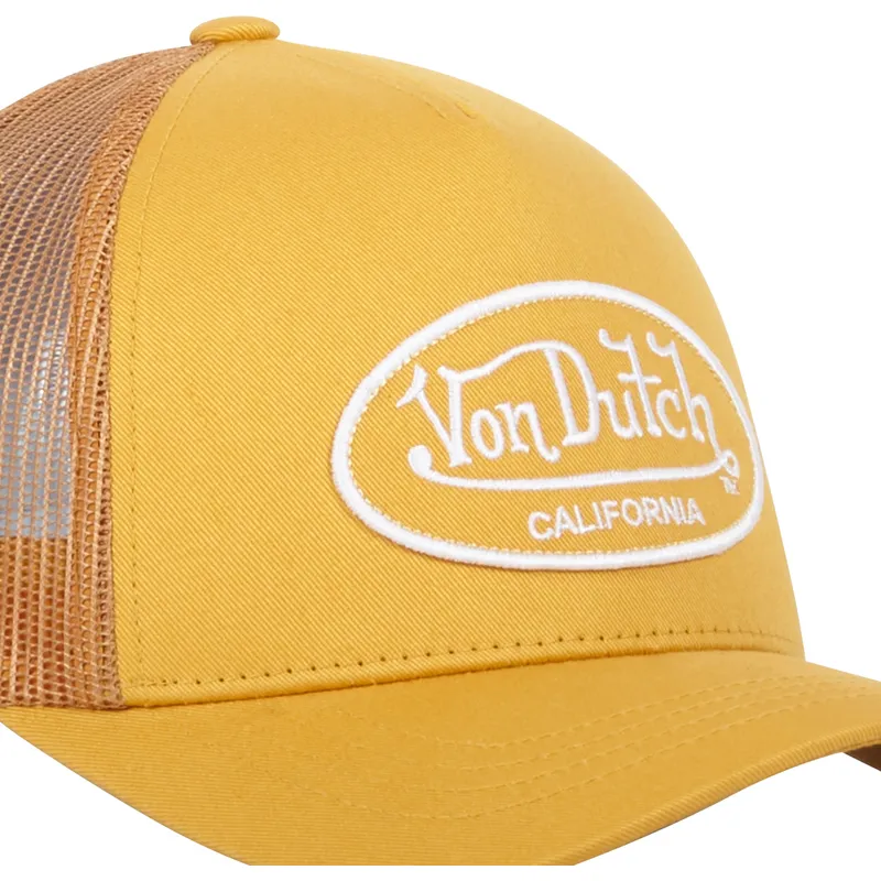 gul-justerbar-trucker-kasket-lof-b09-fra-von-dutch