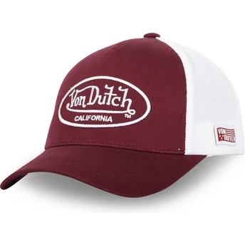 Von Dutch justerbar rød og hvid trucker-kasket LOF B15
