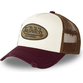 Von Dutch MUBU Beige, Rød og Brun Trucker Hat