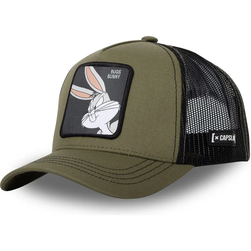 gorra-trucker-gron-og-sort-bugs-bunny-loo-ka-looney-tunes-fra-capslab