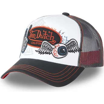 Von Dutch PATCHES04 Hvid og Sort Trucker Hat