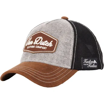 Gorra trucker grå, sort og brun LEA01 fra Von Dutch