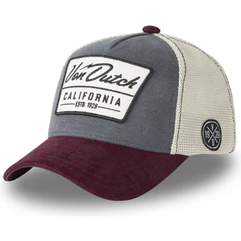 Von Dutch LEA04 Grå og Kastanjebrun Trucker Hat