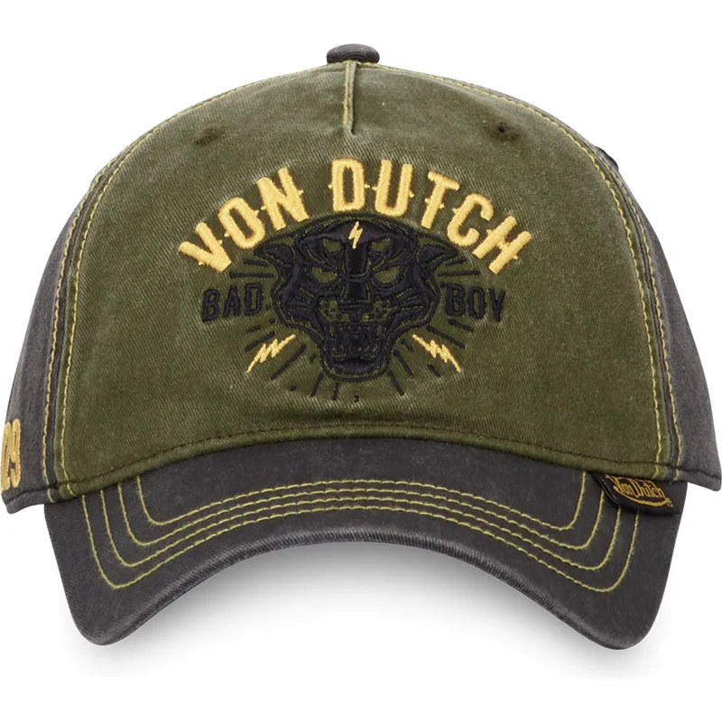 gron-og-gra-justerbar-buet-kasket-bad-cb-fra-von-dutch