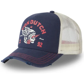 Blå navy trucker kasket CREW16 fra Von Dutch
