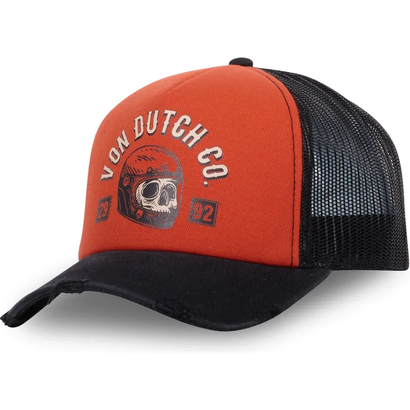 trucker-kasket-orange-og-sort-crew17-fra-von-dutch